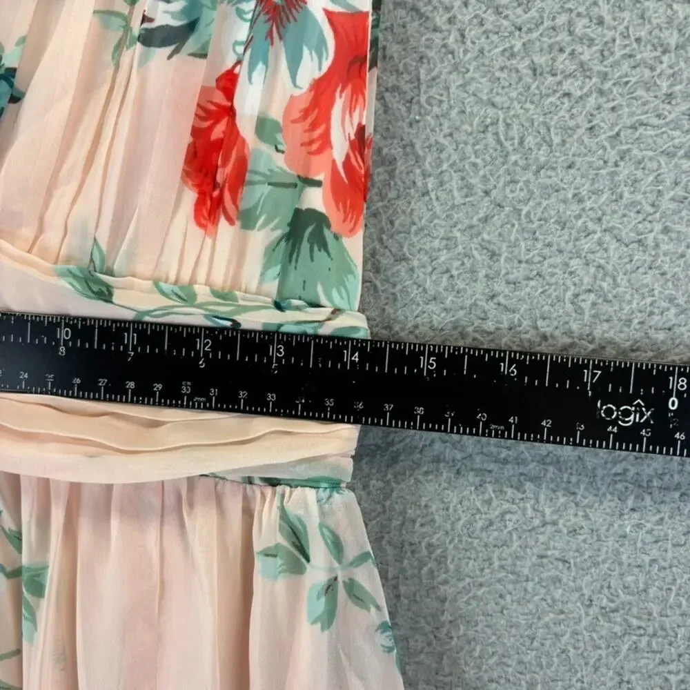 LULUS Garden Meandering Blush Floral Print Maxi Dress Medium Cottage Coquette - Picture 9 of 13